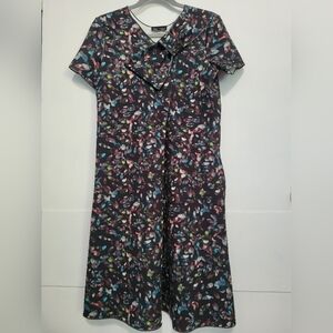 Emporio Armani Scuba Fabric Printed Dress Size 42 US M Multicolor